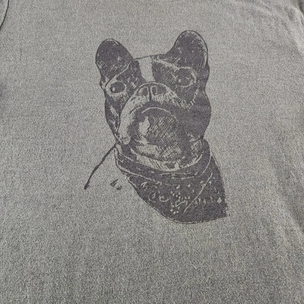 Banana Republic Dark Green Frenchie Graphic Crew Neck Short Sleeve Tee M Cotton